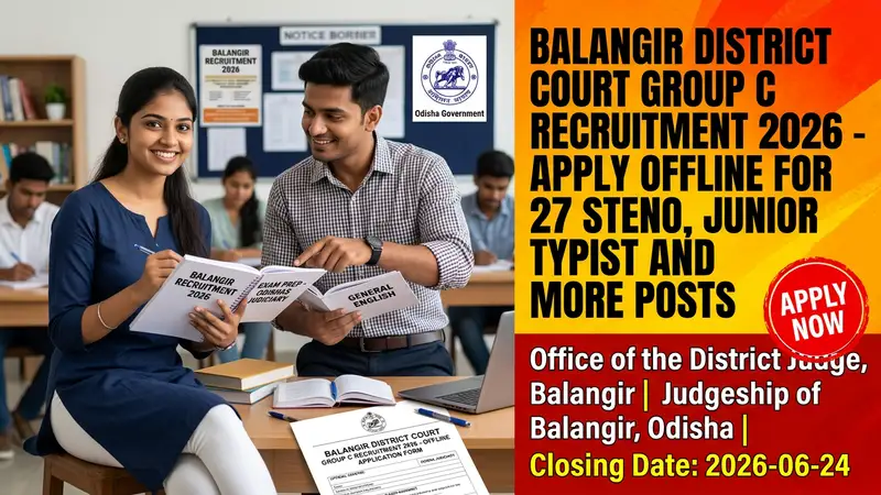 Balangir District Court Group C Recruitment 2026 notification for 27 vacancies