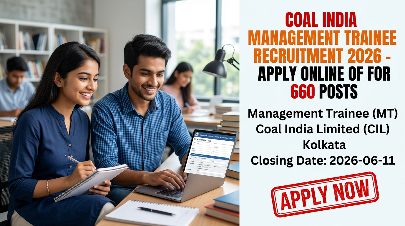 Coal India Limited Management Trainee Recruitment 2026 notification for 660 engineering posts