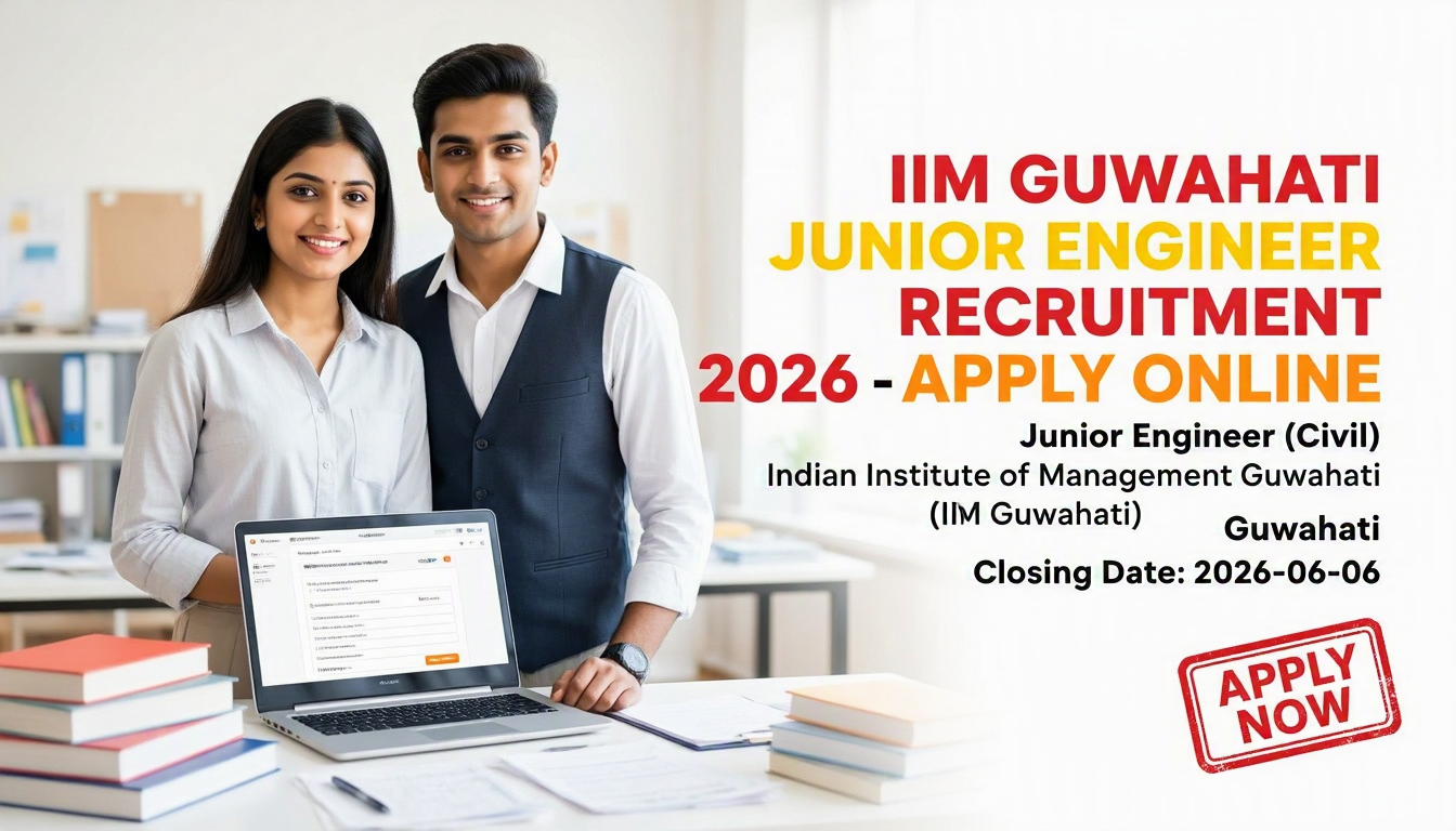 IIM Guwahati Junior Engineer Civil Recruitment 2026 official notification