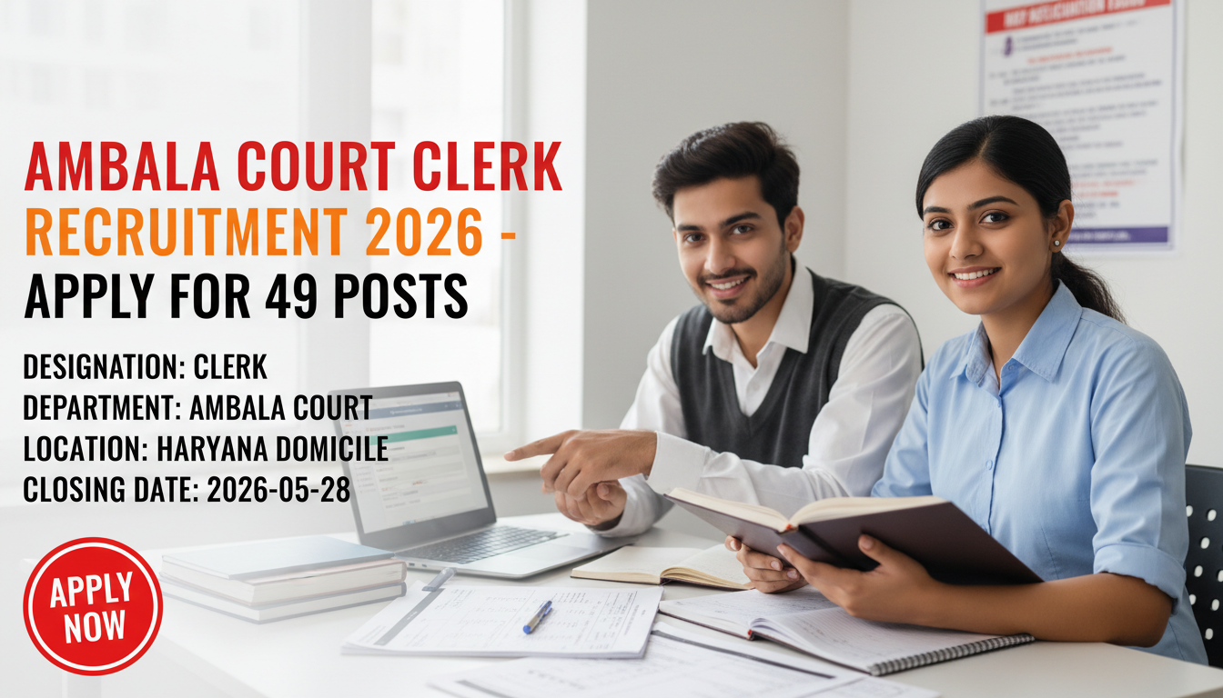 Ambala Court Clerk Recruitment 2026