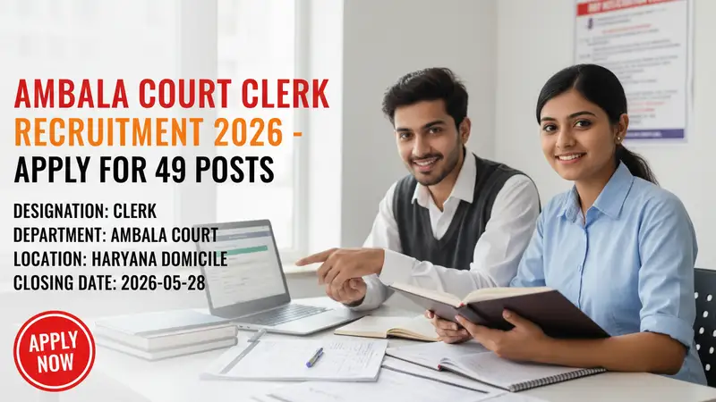 Ambala Court Clerk Recruitment 2026