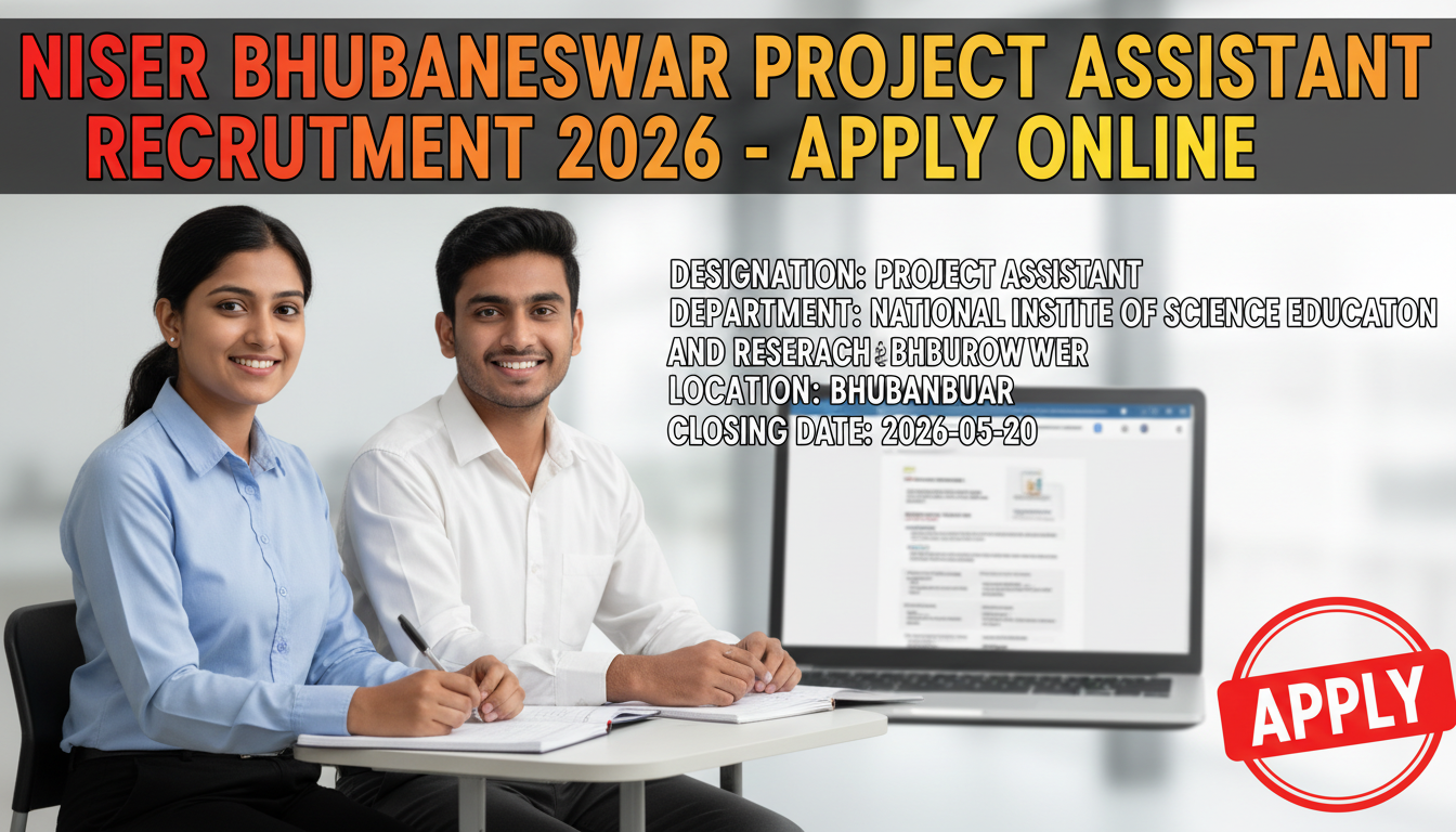 NISER Bhubaneswar Project Assistant recruitment