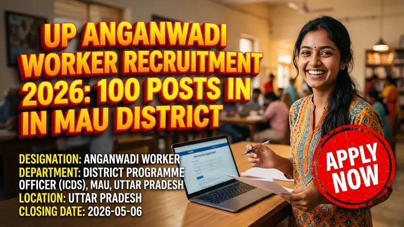 UP Anganwadi Worker Recruitment 2026 in Mau District