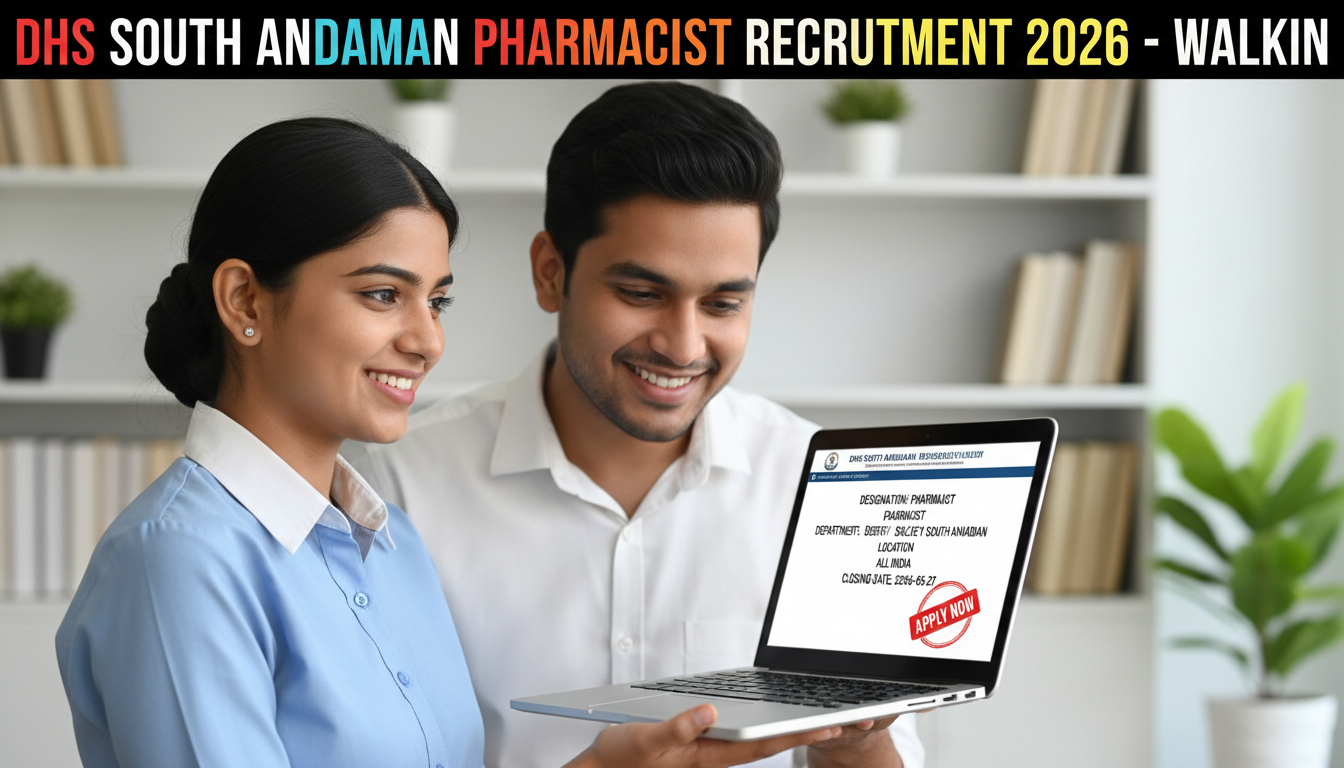 District Health Society South Andaman Pharmacist recruitment