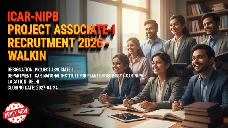 ICAR-NIPB Project Associate-I recruitment
