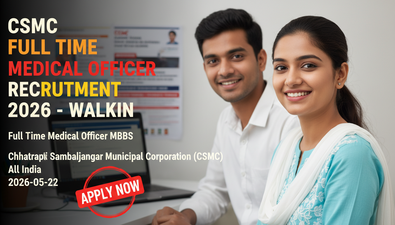 Chhatrapati Sambhajinagar Municipal Corporation Medical Officer Recruitment