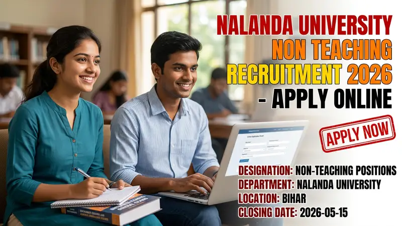 Nalanda University Non-Teaching Recruitment 2026 notification for 9 vacancies