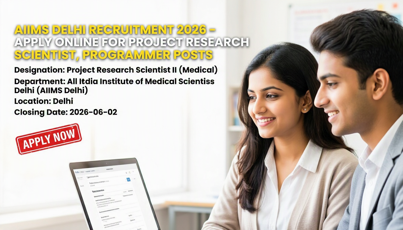 AIIMS Delhi Recruitment 2026 for Project Research Scientist and Programmer positions