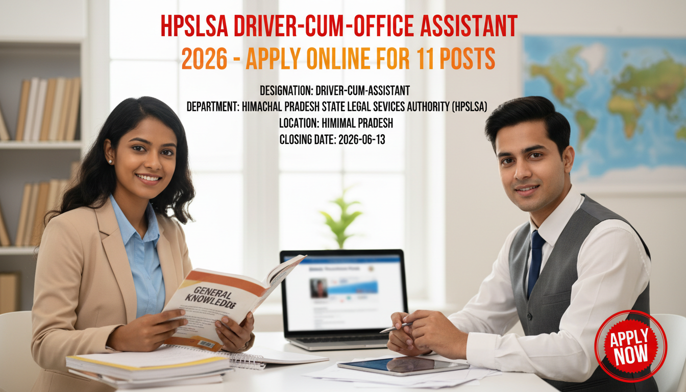 Himachal Pradesh State Legal Services Authority Driver-cum-Office Assistant recruitment