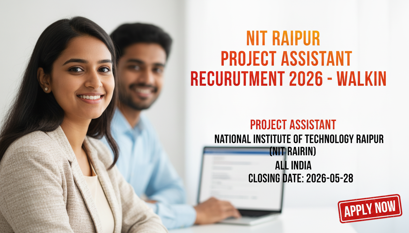 NIT Raipur Project Assistant recruitment