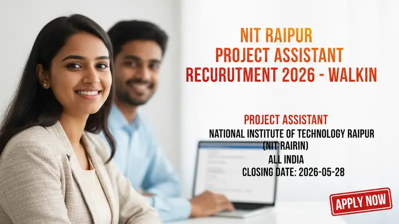 NIT Raipur Project Assistant recruitment