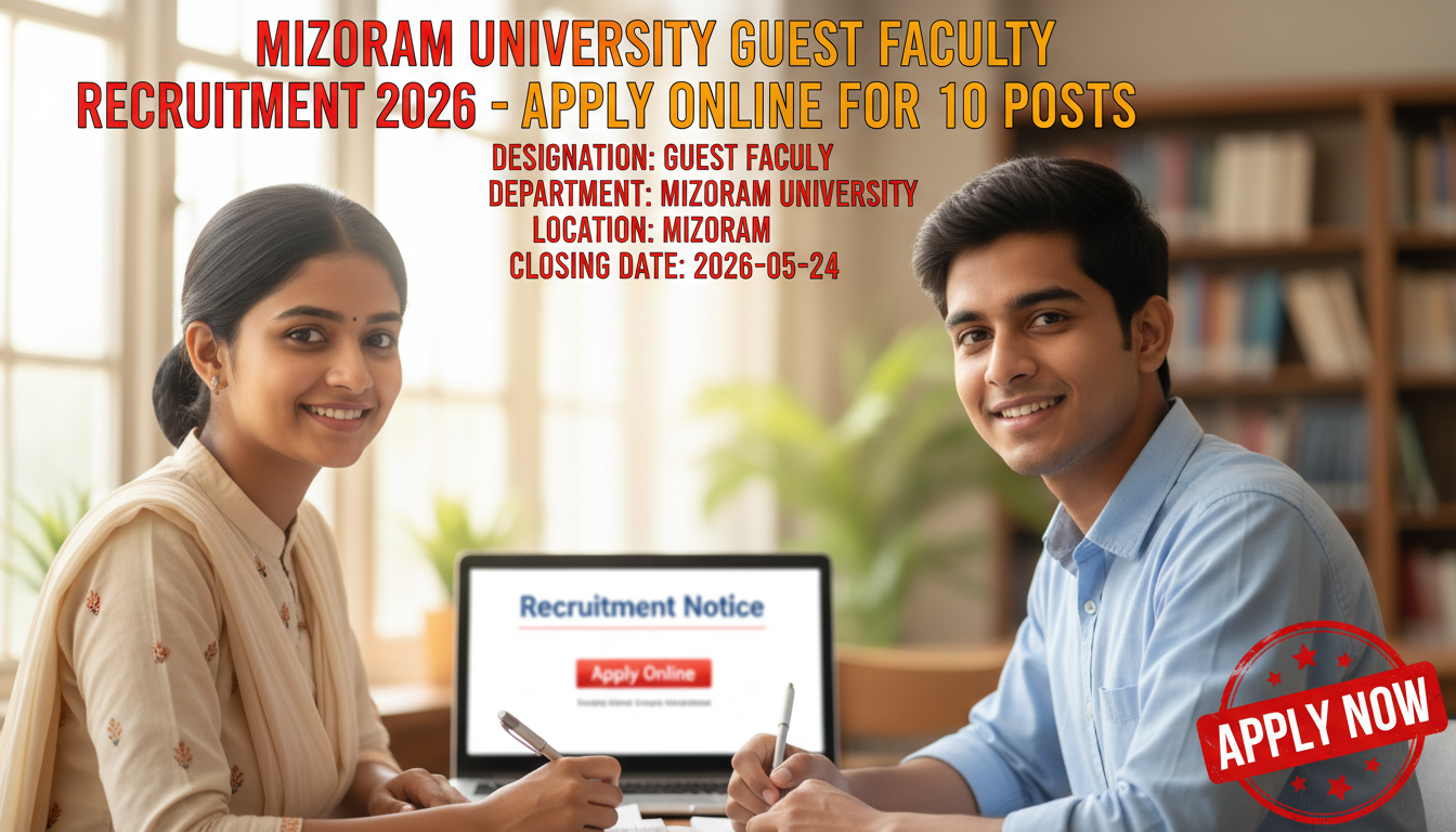 Mizoram University Guest Faculty Recruitment 2026