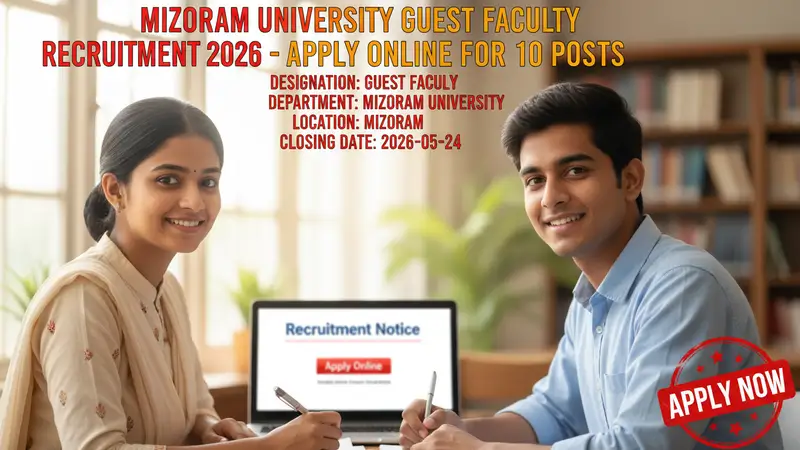 Mizoram University Guest Faculty Recruitment 2026