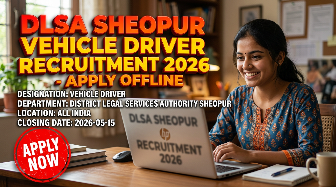 DLSA Sheopur Vehicle Driver Recruitment