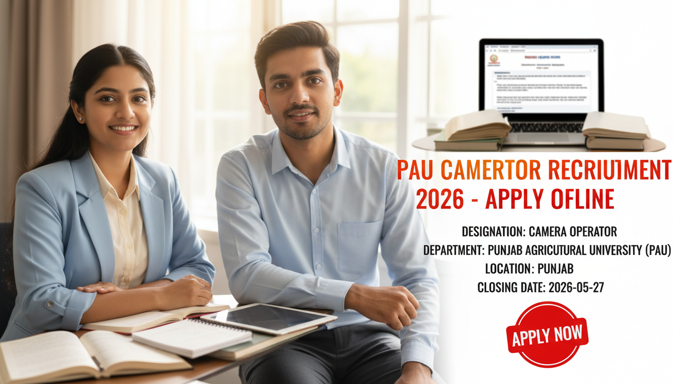Punjab Agricultural University (PAU) Camera Operator recruitment