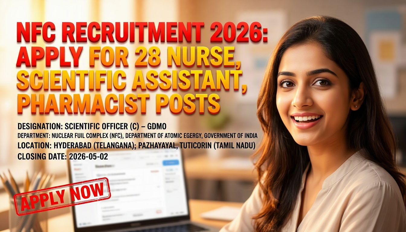 Nuclear Fuel Complex (NFC) Recruitment 2026