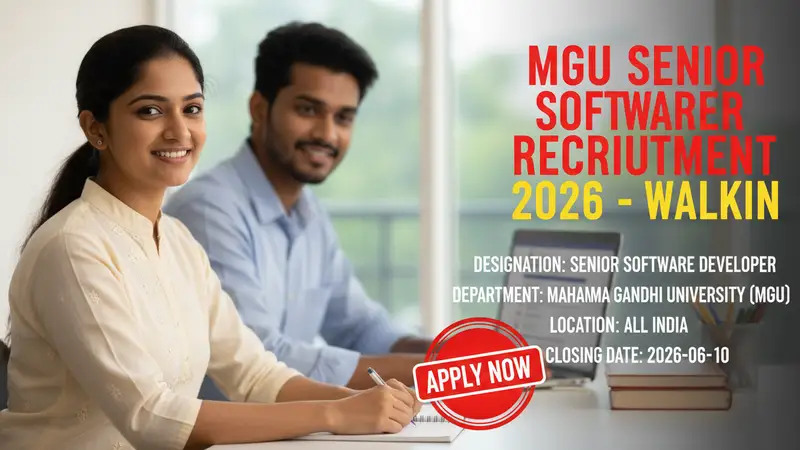 Mahatma Gandhi University (MGU) Senior Software Developer recruitment