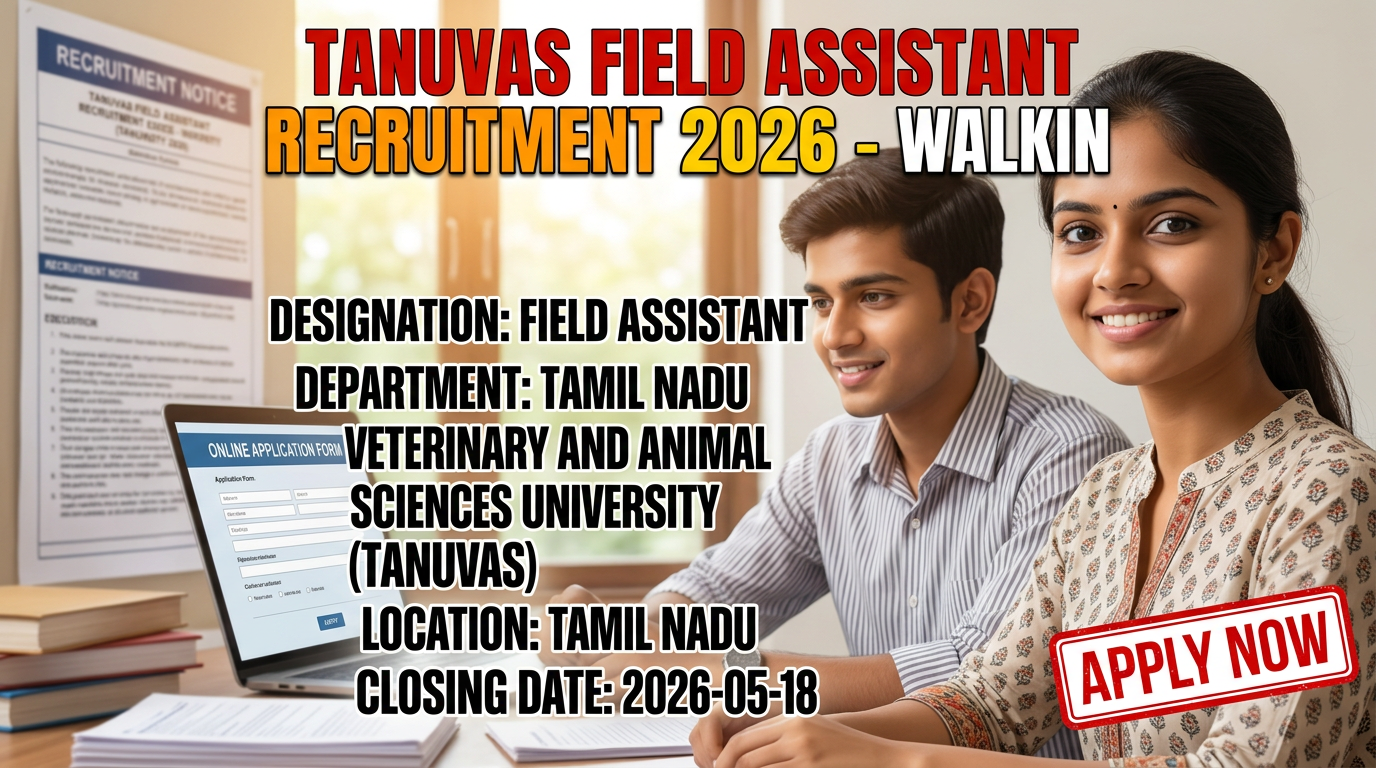 TANUVAS Field Assistant Recruitment 2026