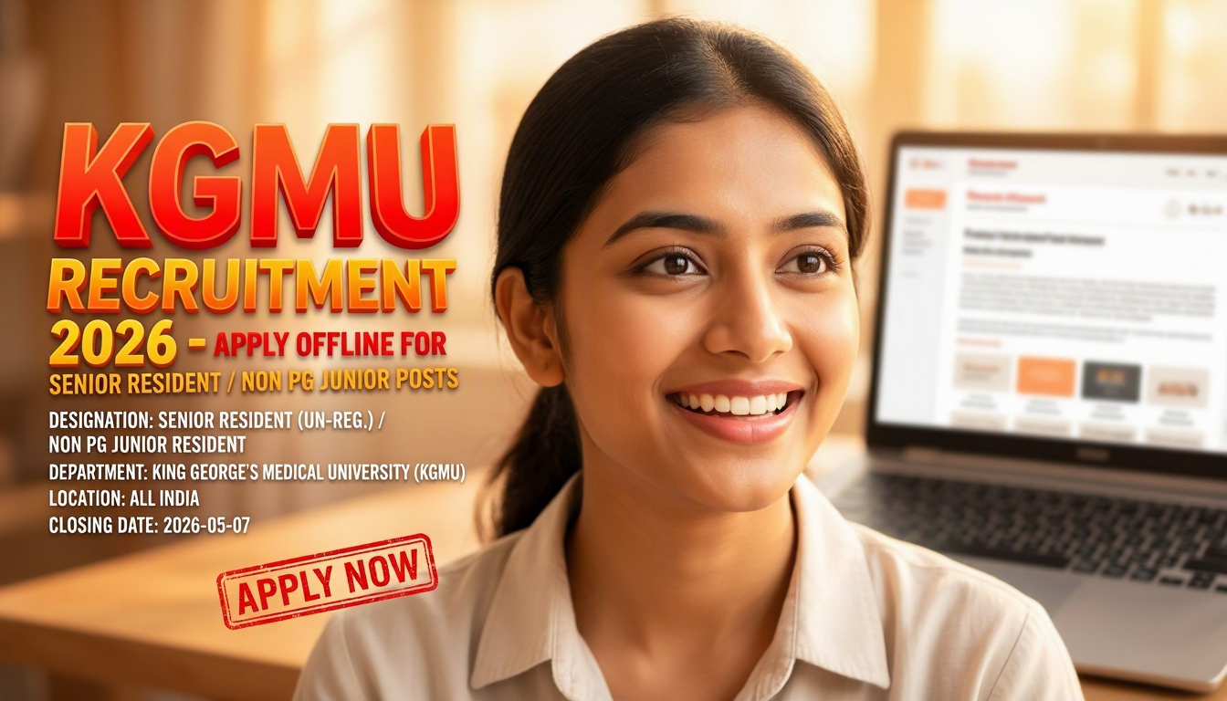 KGMU Senior Resident and Non PG Junior Resident Recruitment 2026
