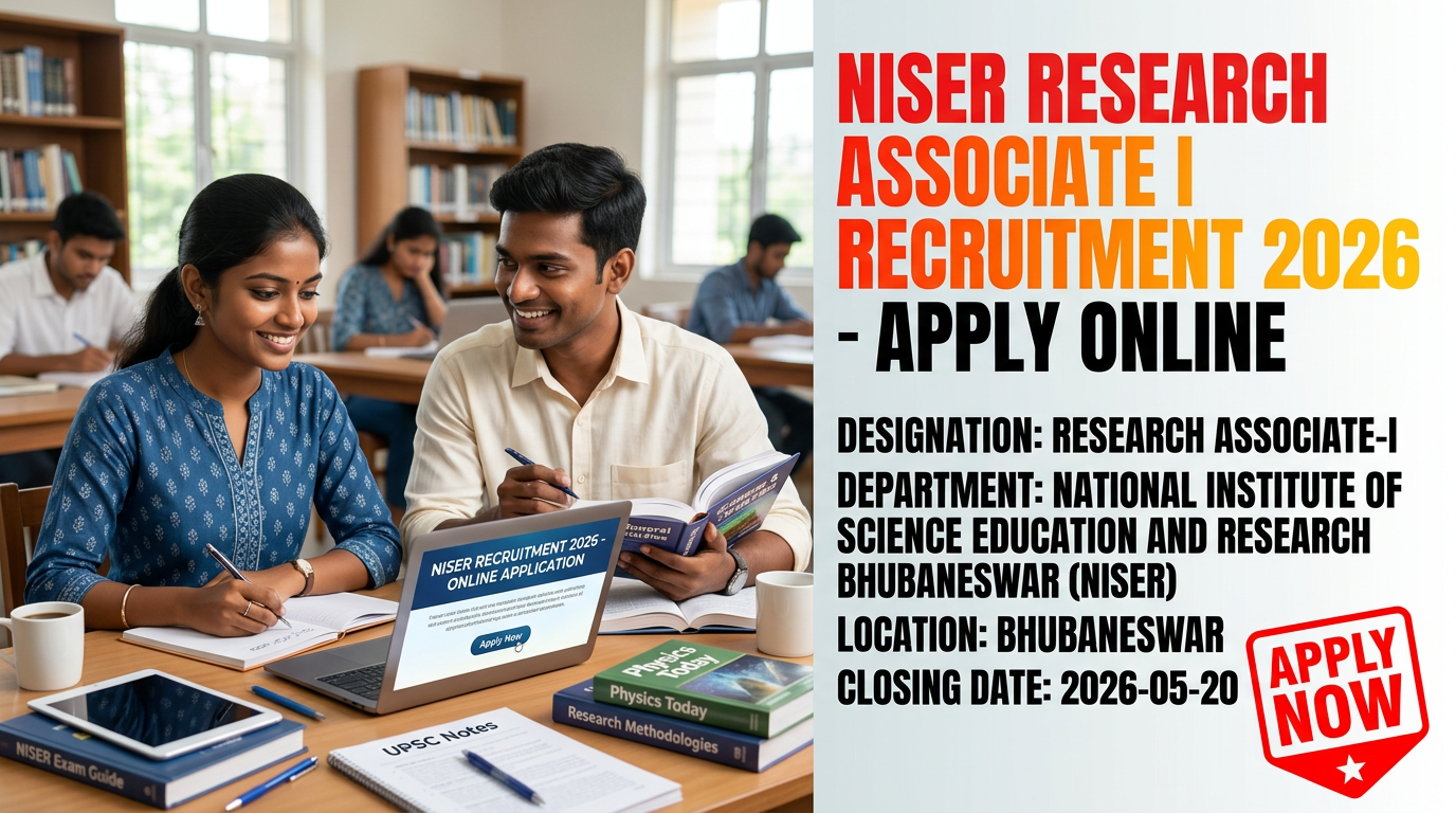 National Institute of Science Education and Research Bhubaneswar (NISER) Research Associate-I