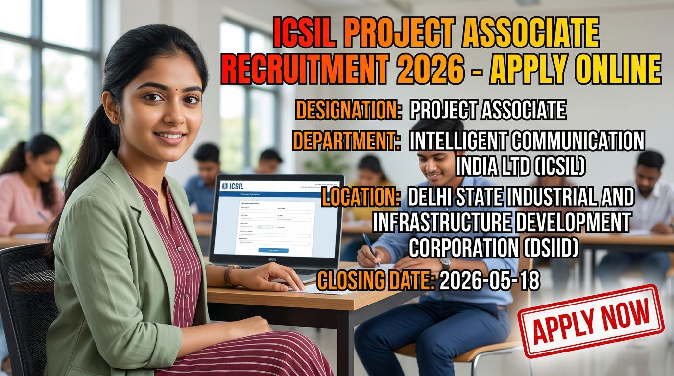ICSIL Project Associate Recruitment 2026