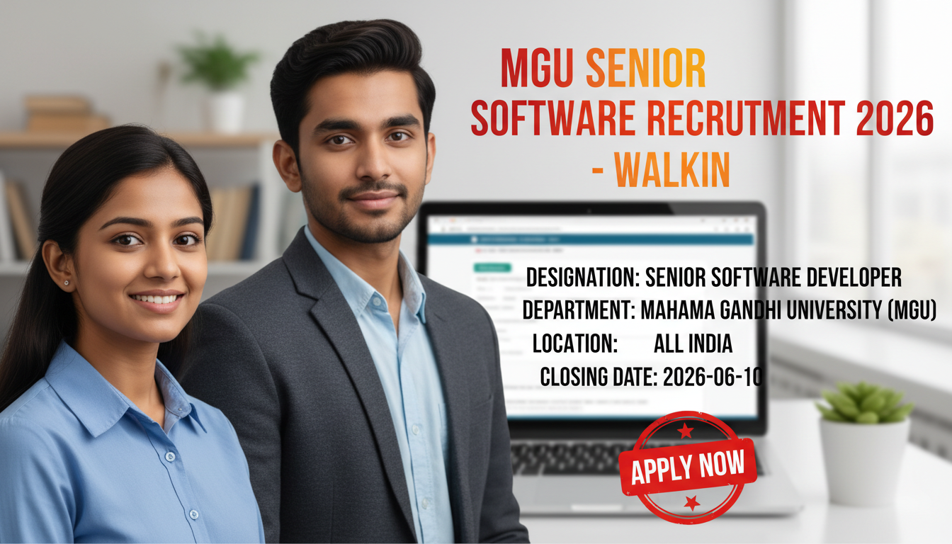 Mahatma Gandhi University (MGU) Senior Software Developer recruitment