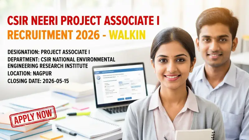 CSIR NEERI Project Associate I recruitment