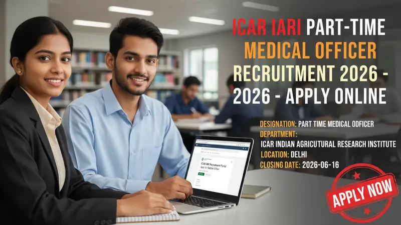 ICAR Indian Agricultural Research Institute Part-time Medical Officer recruitment