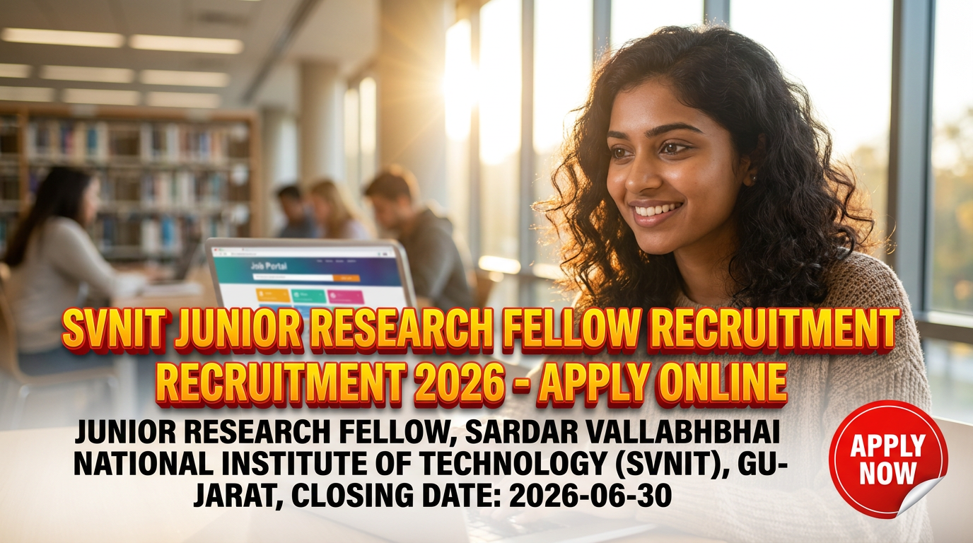 Sardar Vallabhbhai National Institute of Technology (SVNIT) Junior Research Fellow recruitment
