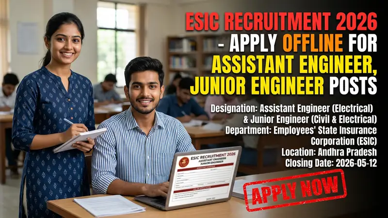 ESIC Assistant Engineer and Junior Engineer recruitment 2026 notification for Andhra Pradesh
