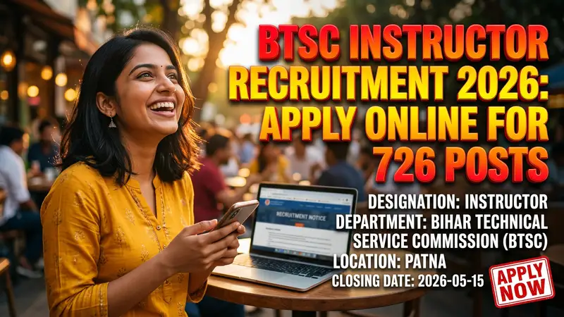 Bihar Technical Service Commission (BTSC) Instructor recruitment