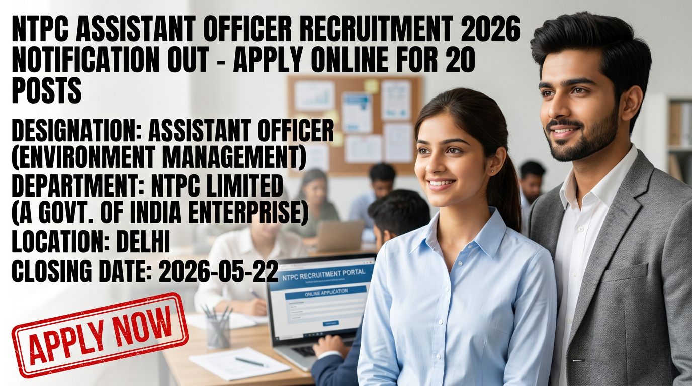 NTPC Assistant Officer Environment Management Recruitment 2026 notification