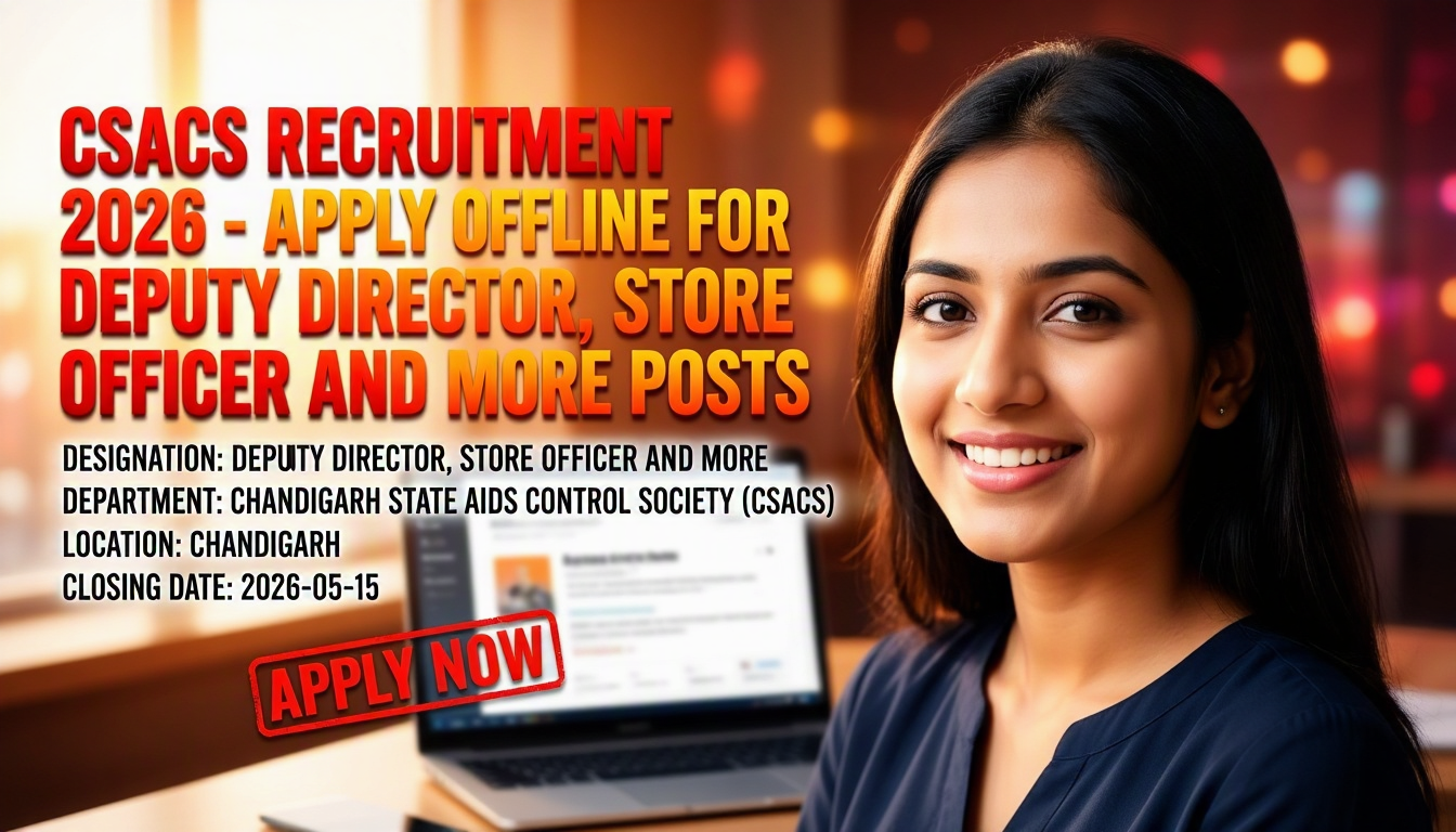 CSACS Recruitment 2026 for Deputy Director and Store Officer posts