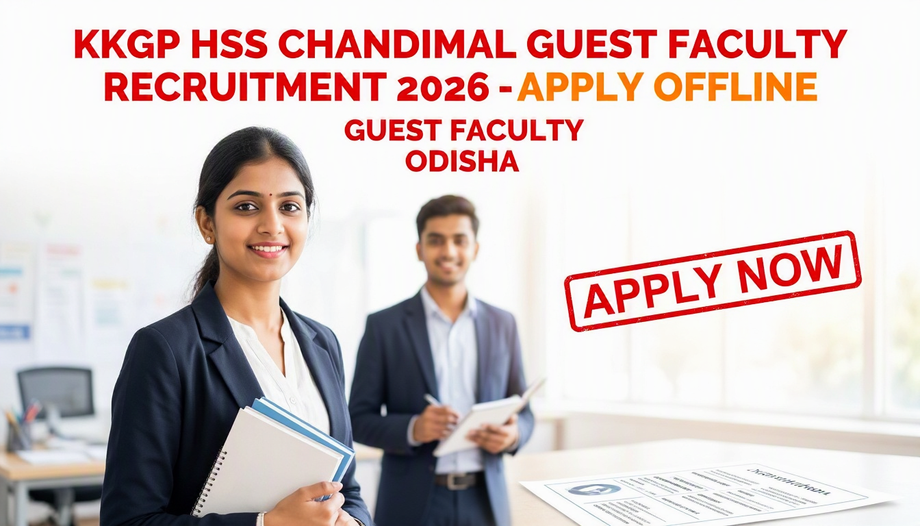 KKGP HSS Chandimal Guest Faculty Recruitment 2026 notification for 5 teaching posts