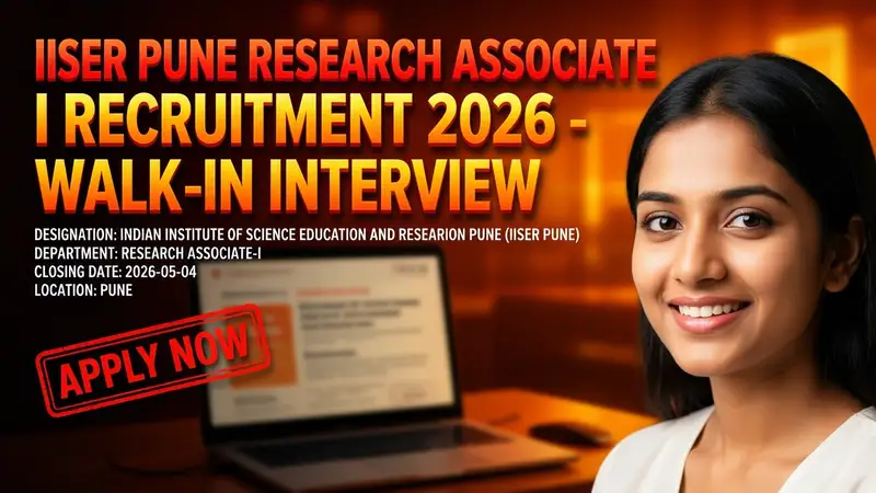 IISER Pune Research Associate I recruitment
