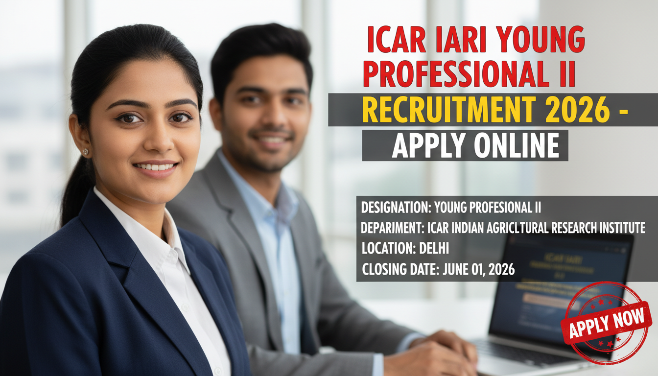 ICAR Indian Agricultural Research Institute Young Professional II recruitment