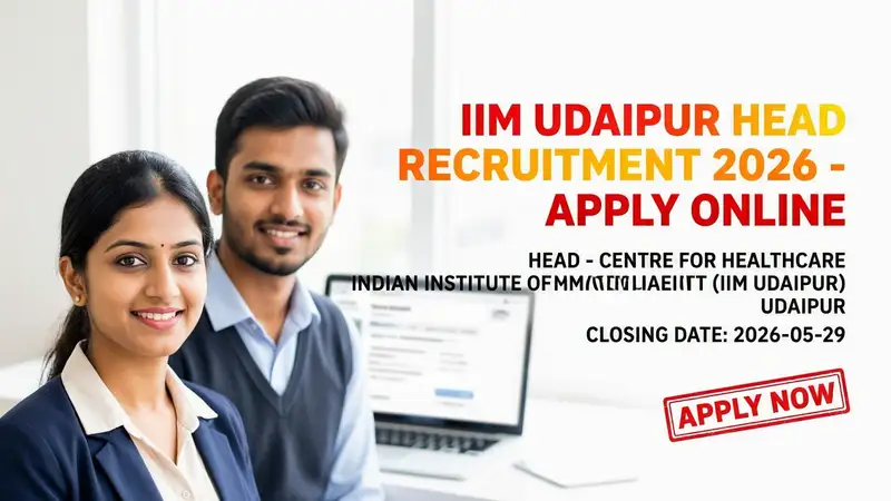 IIM Udaipur Head Centre for Healthcare recruitment 2026 notification