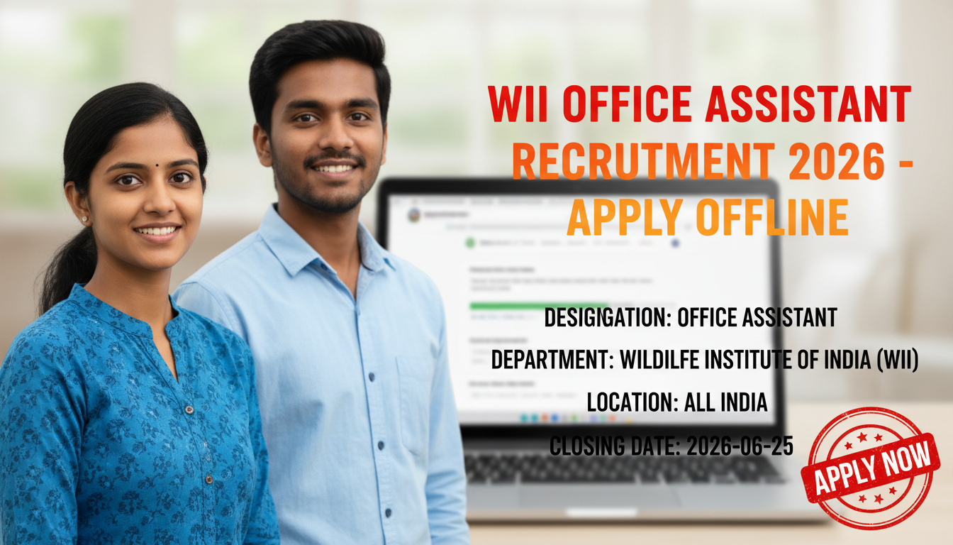 Wildlife Institute of India (WII) Office Assistant recruitment