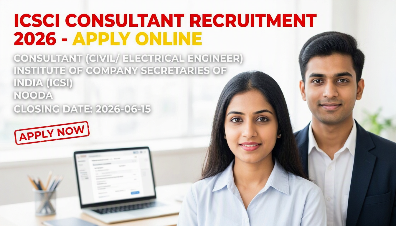 ICSI Consultant Recruitment 2026 for Civil and Electrical Engineer positions