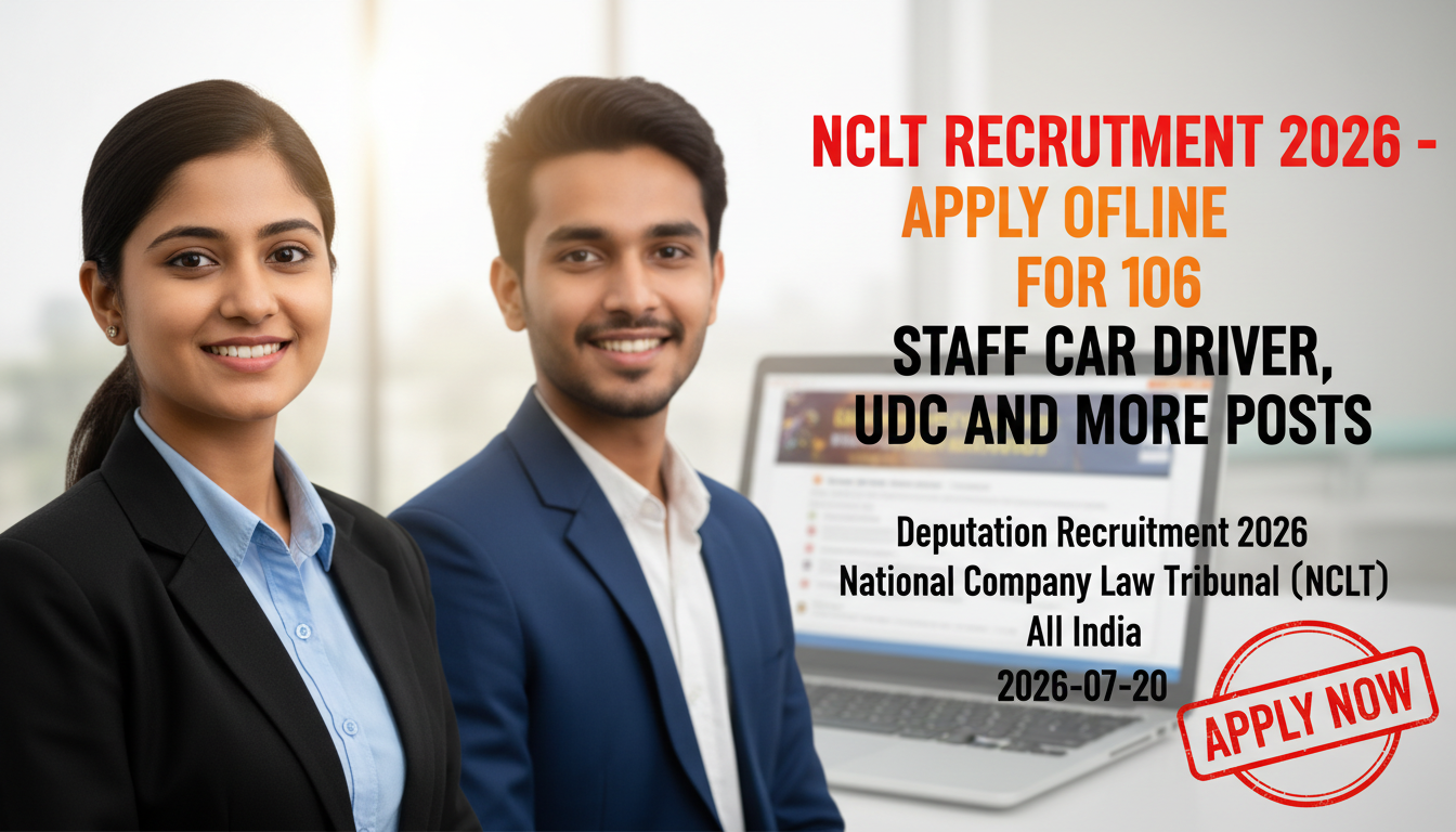 NCLT Deputation Recruitment 2026 notification for 106 government posts