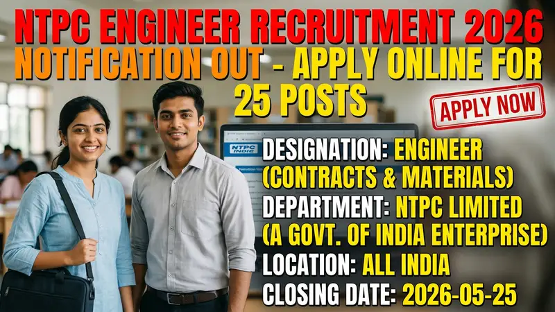 NTPC Engineer Recruitment 2026