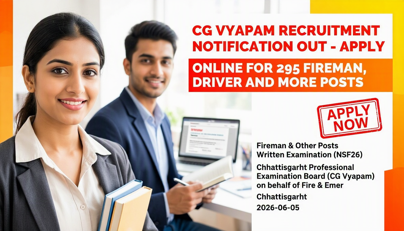 CG Vyapam Fireman & Other Posts Recruitment 2026