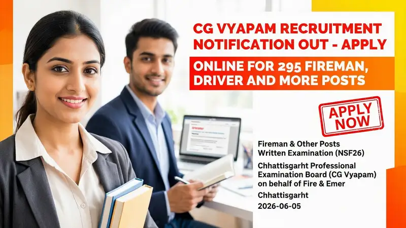 CG Vyapam Fireman & Other Posts Recruitment 2026