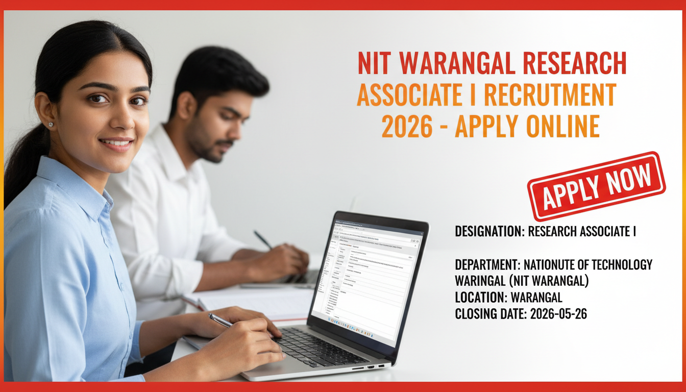 NIT Warangal Research Associate I recruitment