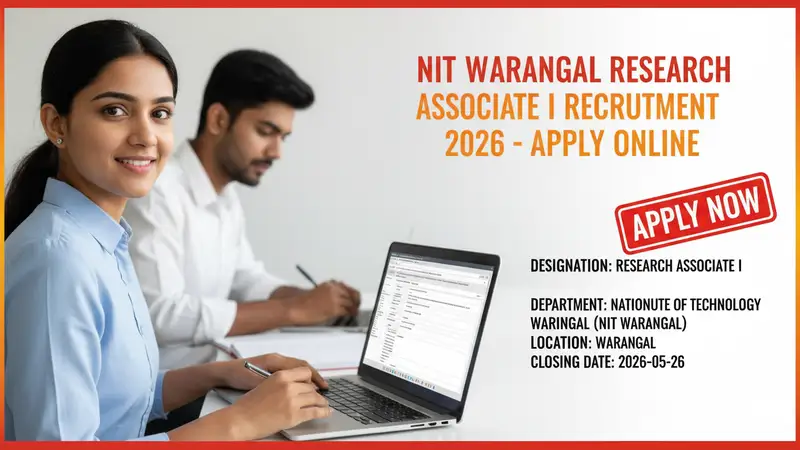 NIT Warangal Research Associate I recruitment
