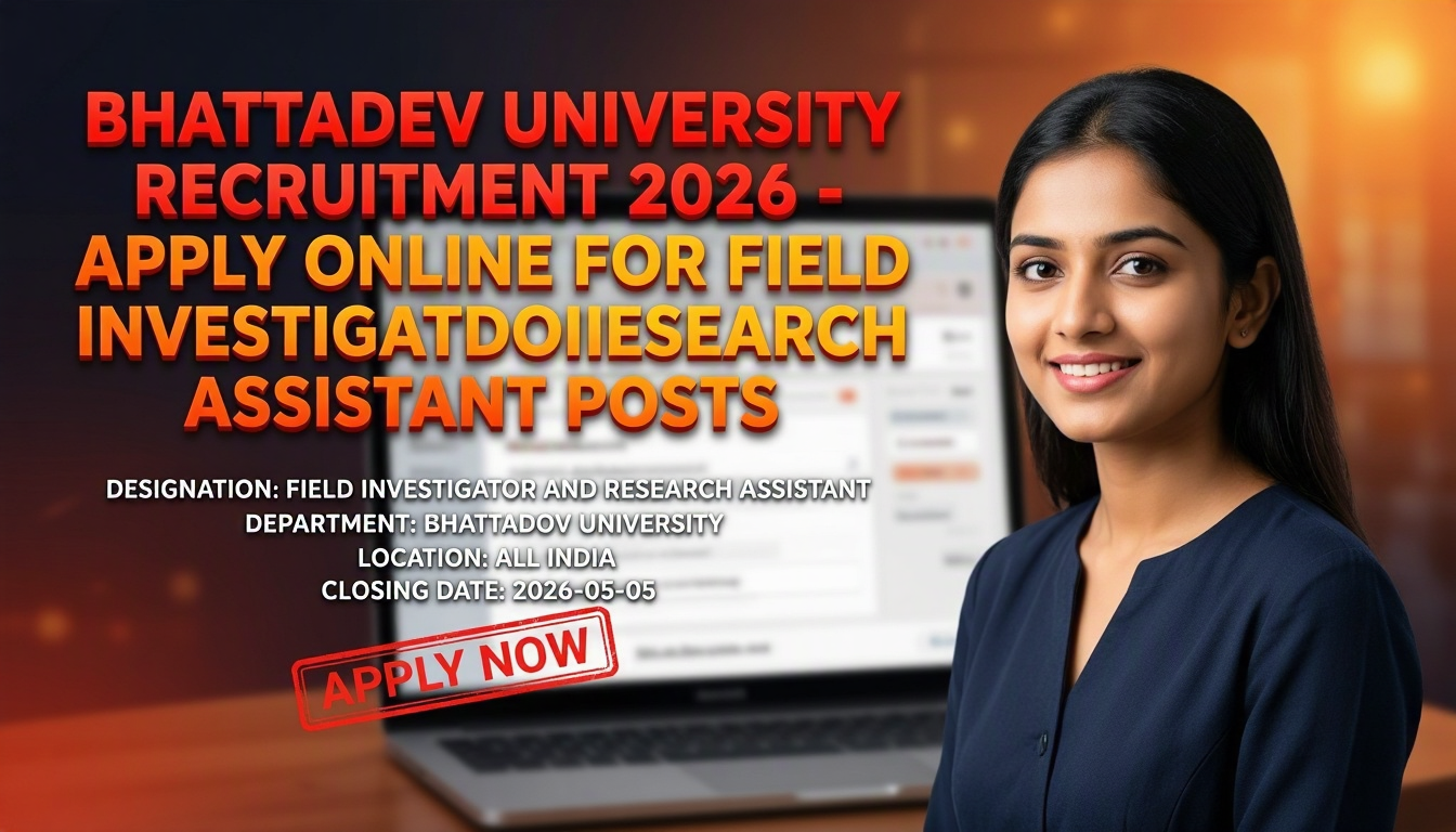 Bhattadev University Field Investigator and Research Assistant Recruitment 2026