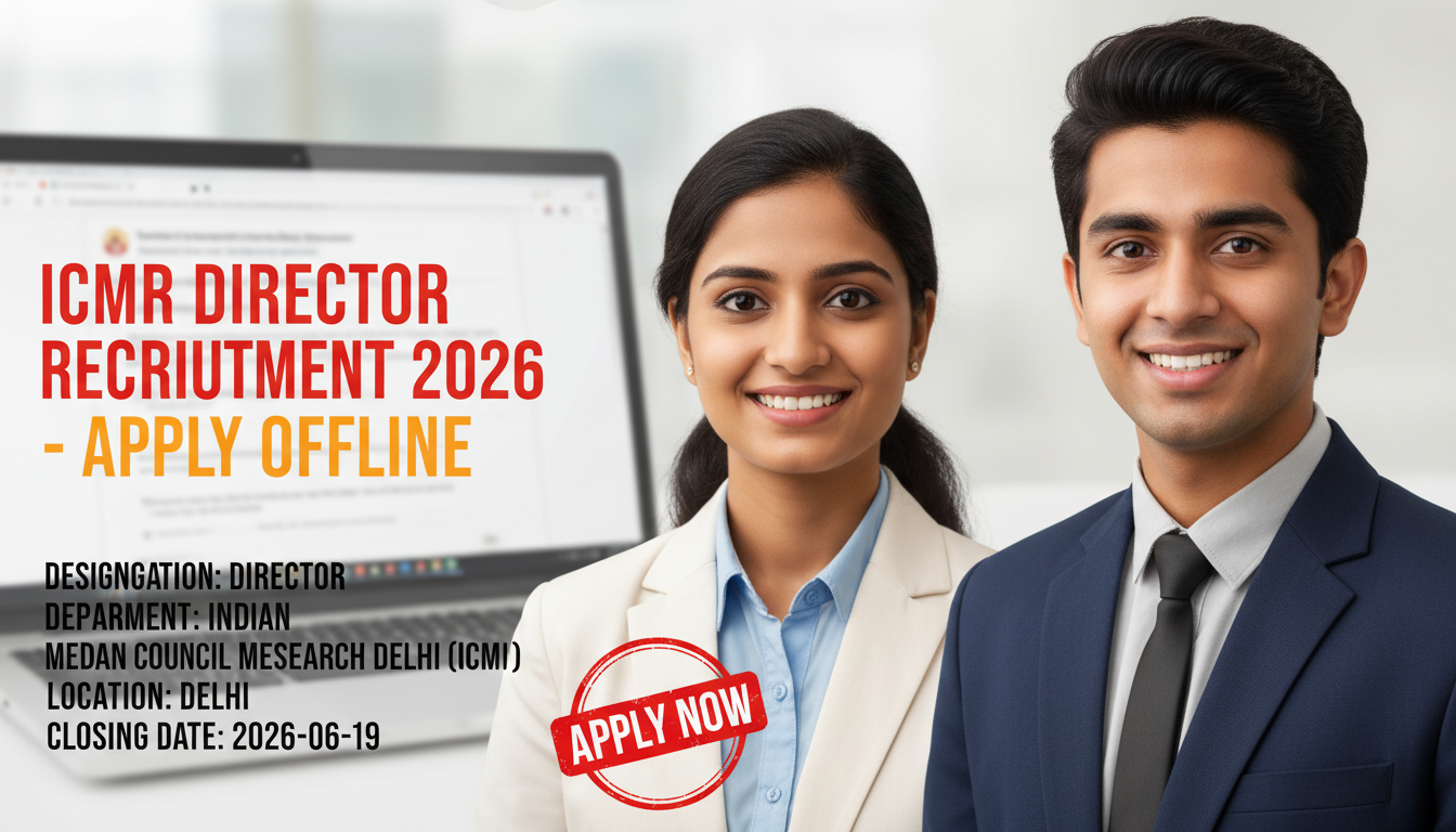 ICMR Director Recruitment 2026 official notification for medical research position in Delhi