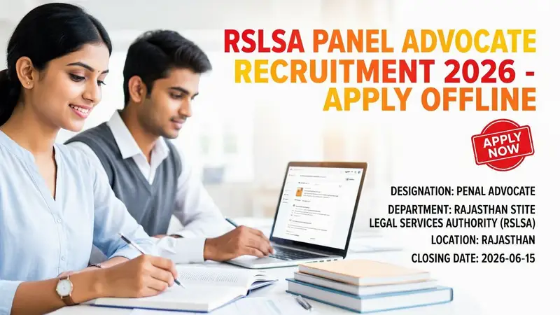 RSLSA Panel Advocate Recruitment 2026 notification for Rajasthan State Legal Services Authority