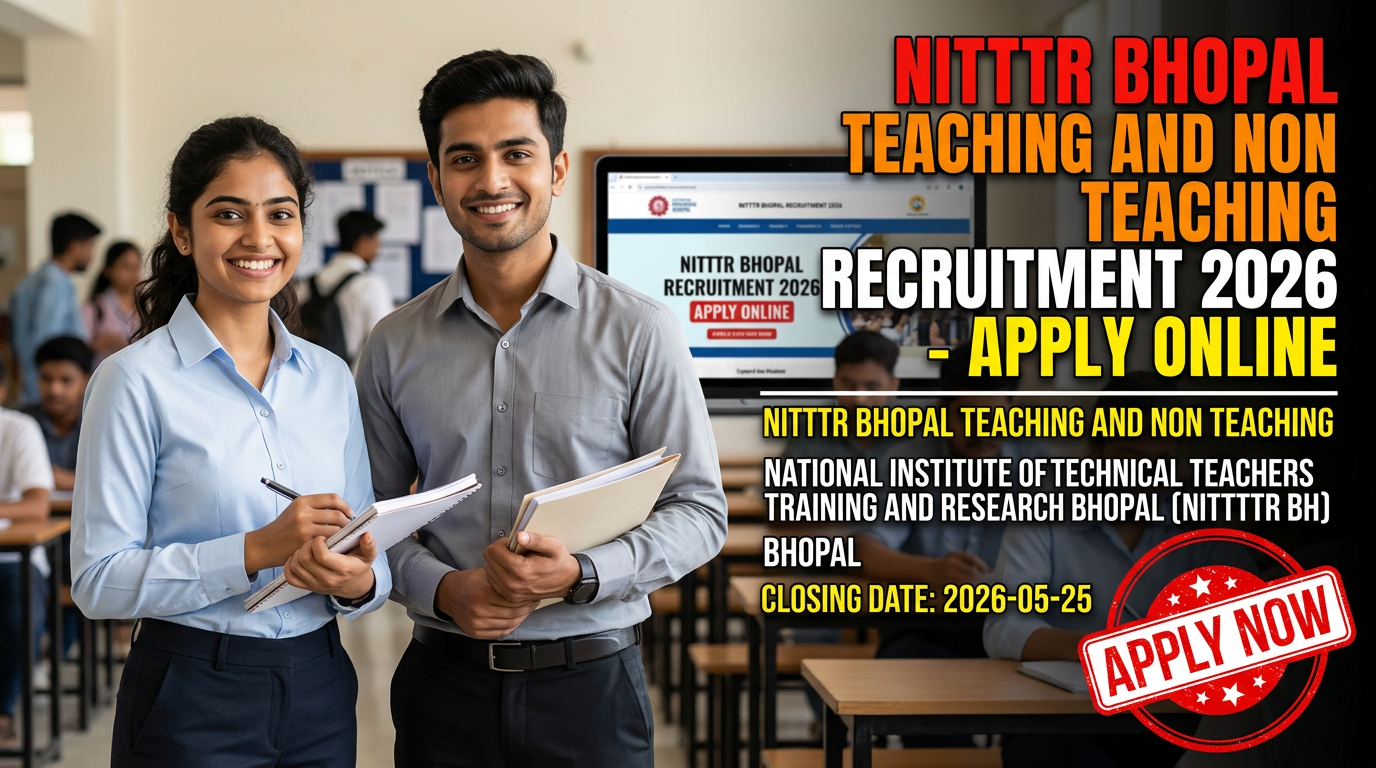 NITTTR Bhopal Teaching and Non Teaching Recruitment 2026 official notification