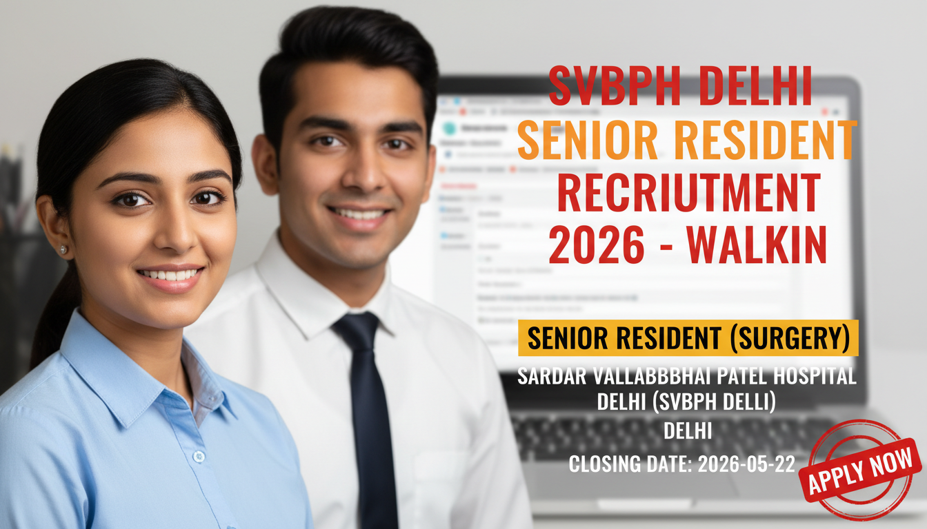 Sardar Vallabhbhai Patel Hospital Delhi Senior Resident Recruitment